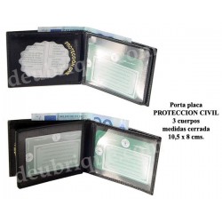 CARTERA BILLETERA PORTAPLACAS PROTECCION CIVIL