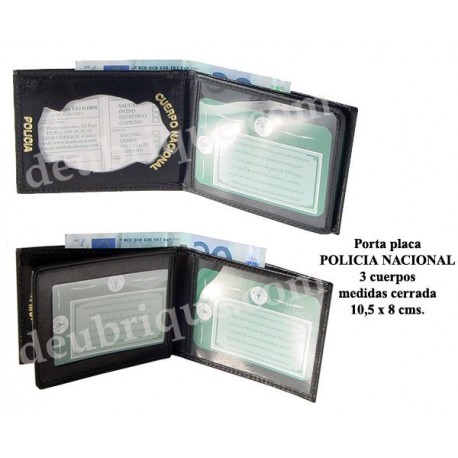 CARTERA BILLETERA PORTA PLACAS CUERPO NACIONAL DE POLICIA CNP