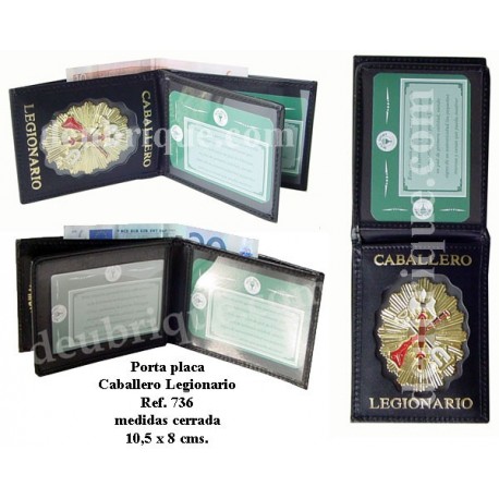 PLACA Y BILLETERA CABALLERO LEGIONARIO REF. 736CLPL