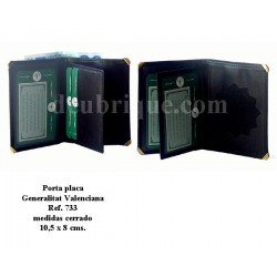 CARTERA BILLETERA PORTA-PLACA GENERALITAT VALENCIANA REF. 733