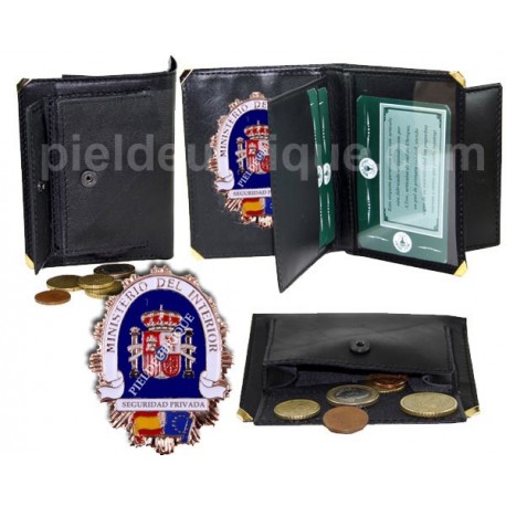 PORTA PLACA MONEDERO VIGILANTE SEGURIDAD PRIVADA REF. 734SEGURID